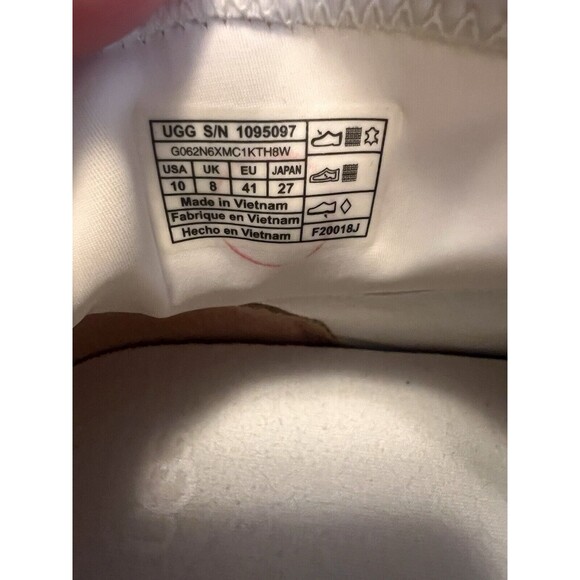 UGG Women's Neutra Neoprene Sneakers CD4 Coconut Milk White Size 10 1095097 - Picture 6 of 7